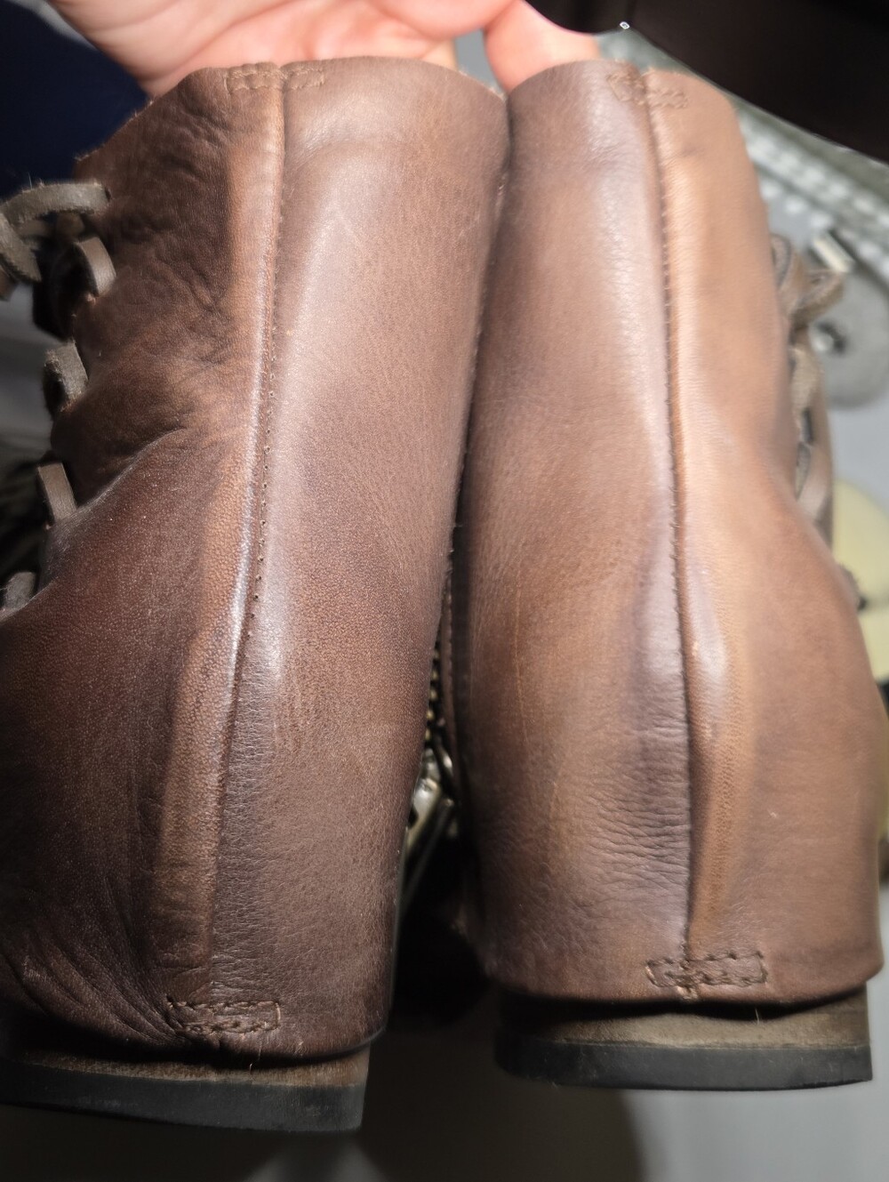 FreeBird Women's Brown Leather Ankle Boots-size 7 (Worn Once) Narrow Front - Picture 14 of 14